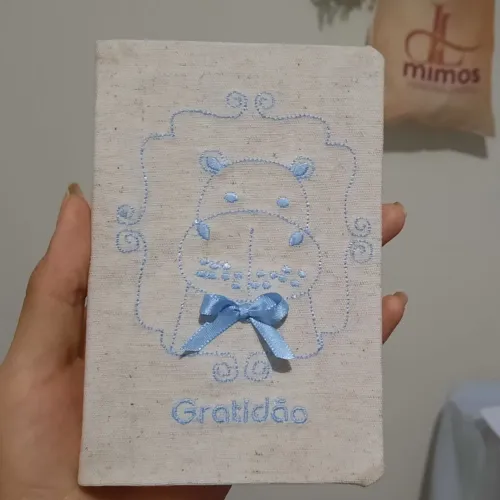 Bloquinho anotação bordado (personalizado)
