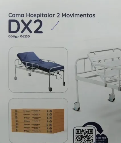 Dellamed Cama Hospitalar 2 Movimentos DX2 com colchão 