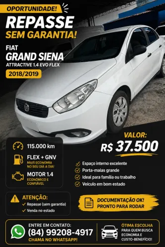 Fiat Grand Siena Attrac. 1.4 EVO F.flex 8V 2019