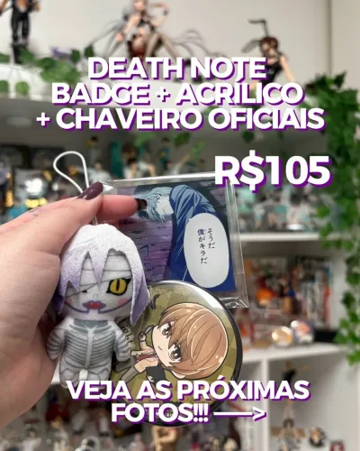 DEATH NOJE BADGE FACRILICO + CHAVEIRO OFICIAIS!