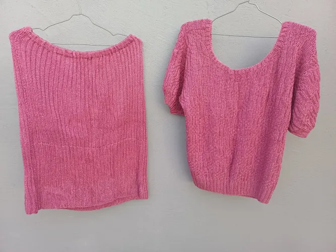 Saia e blusa conjunto em linha 