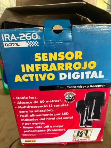 Sensor Infravermelho Ativo JFL IRA-260 Digital (Feixe Duplo - Alcance 60m)