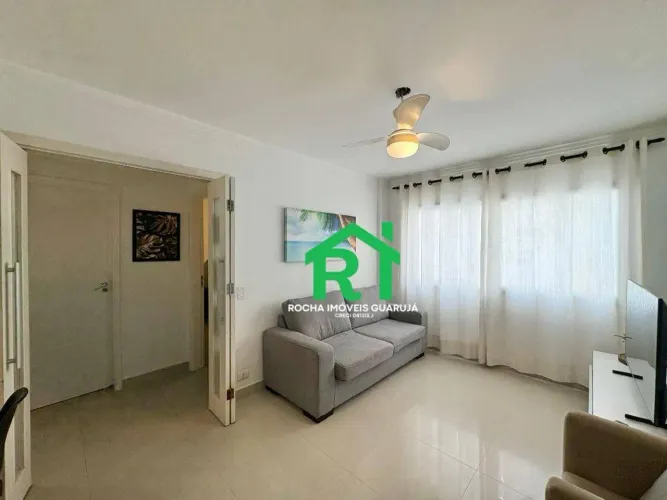 Apartamento à beira mar com 2 quartos (1 suíte), 1 vaga à venda em Pitangueiras, Guarujá