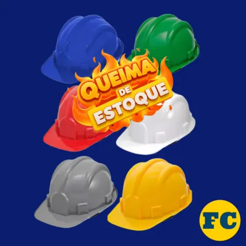Capacetes de Obra Várias Cores - Acompanha Acessório Queima de Estoque