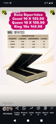 BASE BAU QUEEN BIPARTIDA 10X 139,90