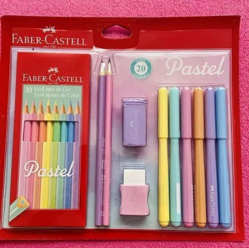 Lápis de cor Faber Castell - tons pasteis