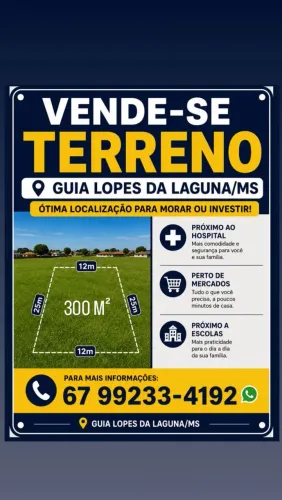 Vendo lote na cidade de GUIA LOPES DA LAGUNA