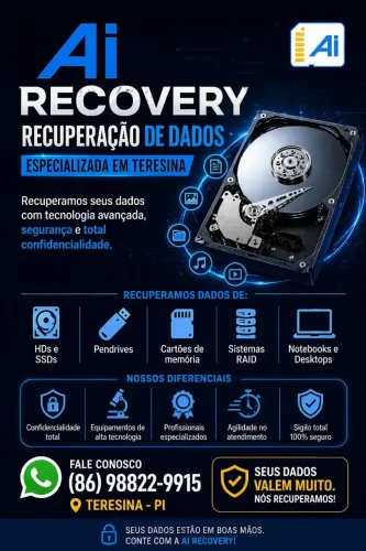 Recuperação de Dados HD SSD Pendrive - Orçamento Rápido