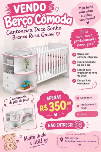 Berço semi novo