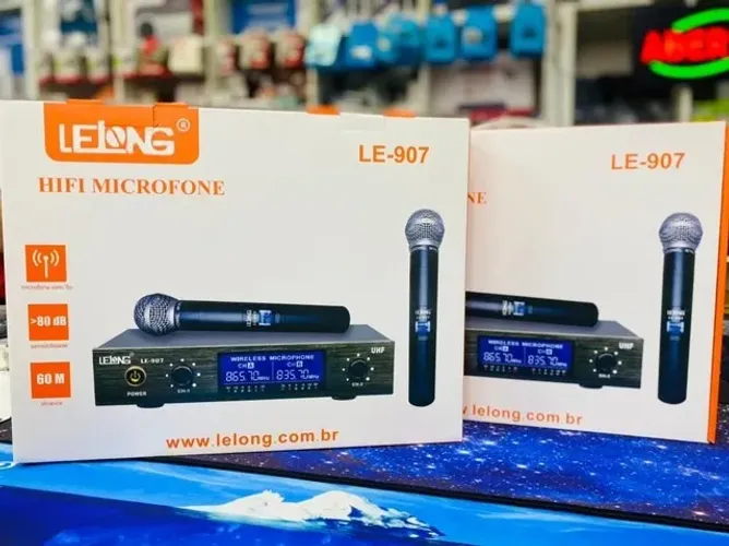 Microfone Sem Fio Lelong Le907 Profissional le-907