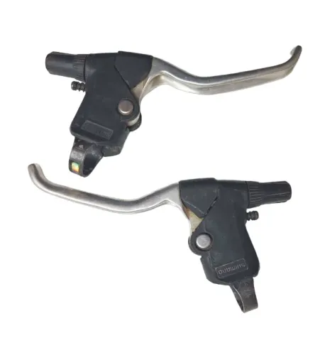 Par De Manetes De Freio Shimano BL-TY22 Vintage Alumínio E Resina_usado