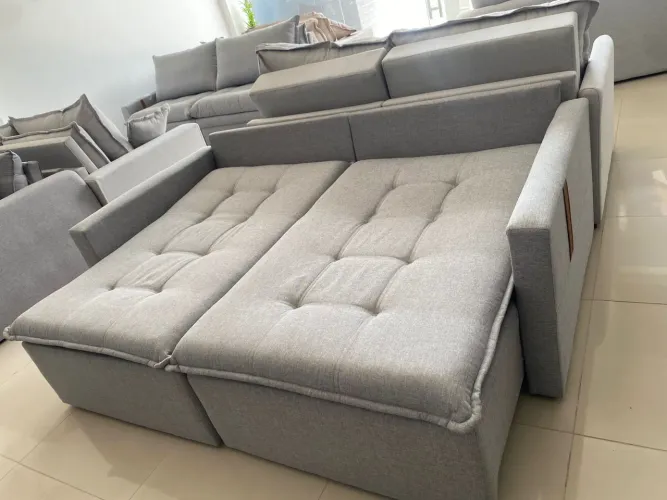 Sofá slim ZERO caixa design moderno sofisticado