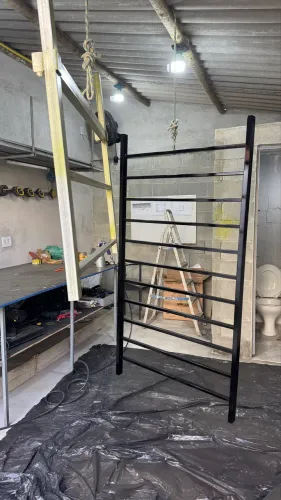 Cama de solteiro estrutura de metalon galvanizado