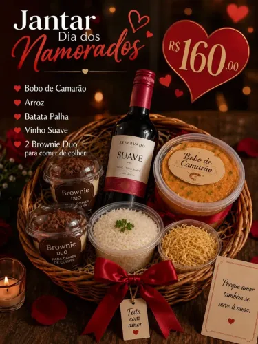 Dia dos Namorados cesta Jantar para dois 