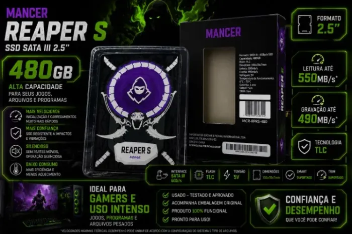 SSD SATA III 480GB MANCER REAPER