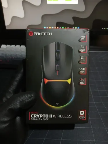 Mouse FANTECH CRYPTO II WG7V2 ARGB, Sem fio, Dongle, Bluetooth e Cabo - PERFEITO ESTADO -