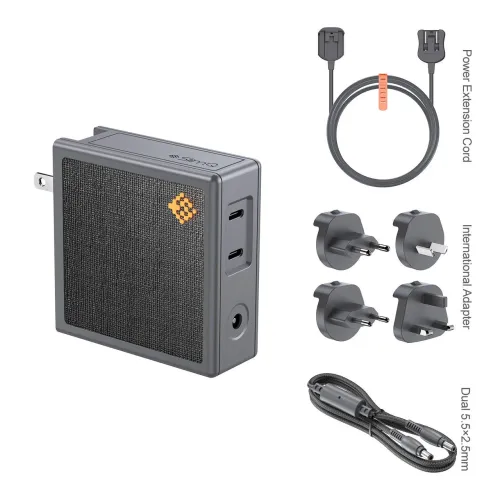 Carregador em barril (DC) slimq 150w serve para onexplayer apex, x2 mini, gpd win 5 e note