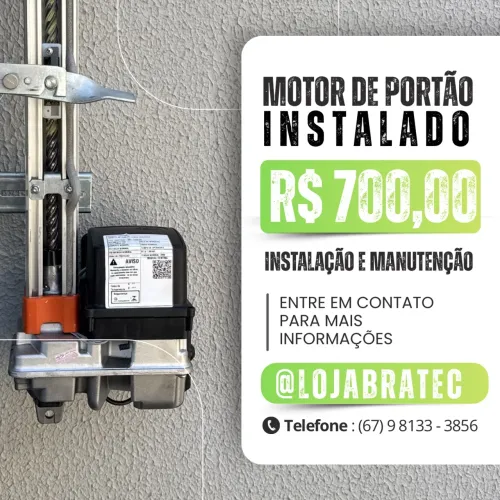 Motor para portão de elevação 8 segundos 1/4 de HP (instalado)