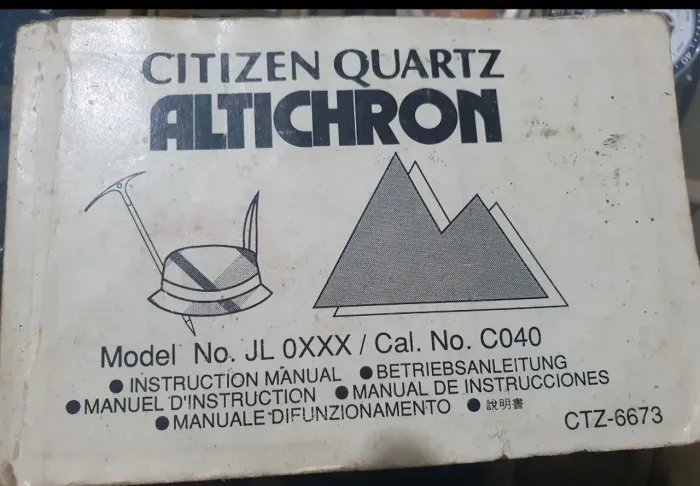 Manual Relógio Citizen Promaster Altichron Década 80 Branco Usado