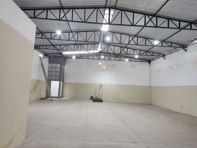 Aluguel do galpão comercial.