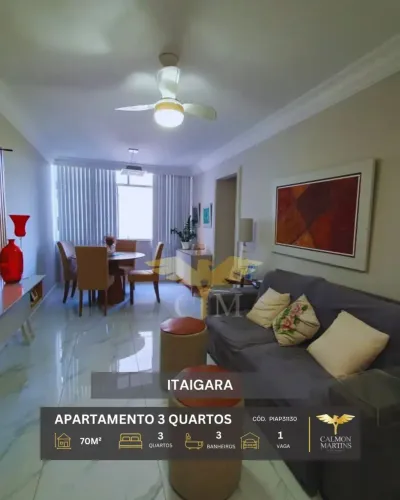 APARTAMENTO 3 QUARTOS (1 SUÍTE), 70M², NO ITAIGARA