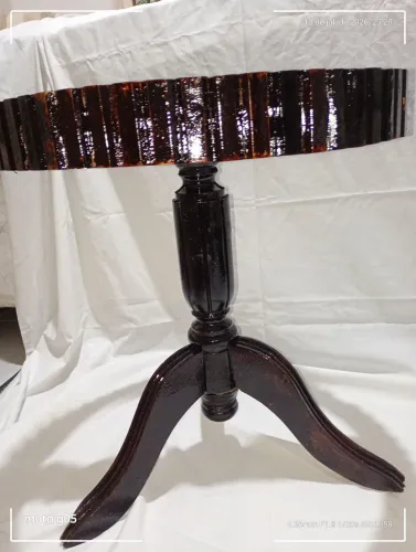 Mesa  antiga clássica talhada de canto jacarandá sem o tampo