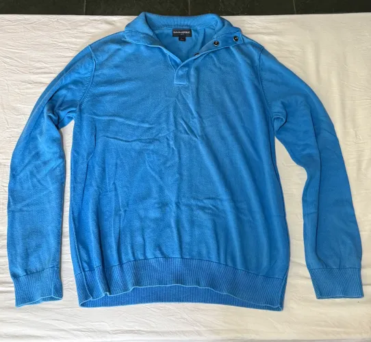 suéter azul de algodão e cashmere da Banana Republic G