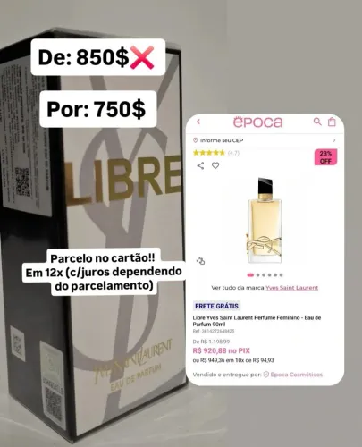 Perfume Libre ysl edp 90ml