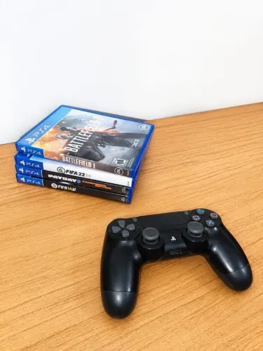 CONTROLE ORIGINAL PS4 E JOGOS