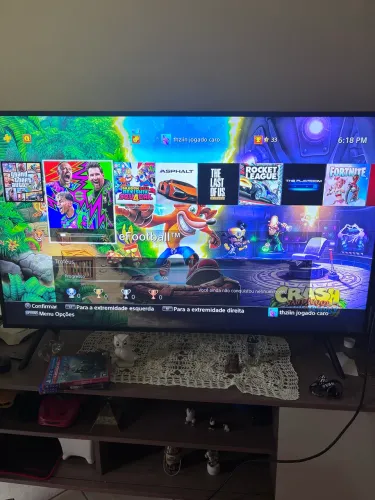 Ps4 Slim - 1 Tera - 8 jogos.