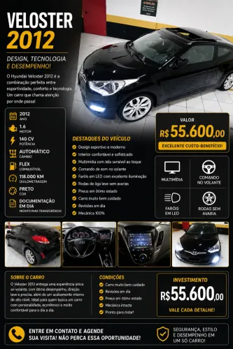 Hyundai Veloster 1.6 16V 140cv Aut. 2012