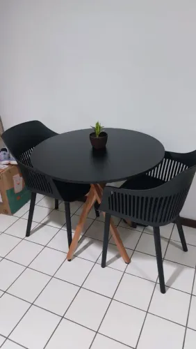 MESA DE JANTAR + KIT 2 CADEIRAS ESTOFADAS