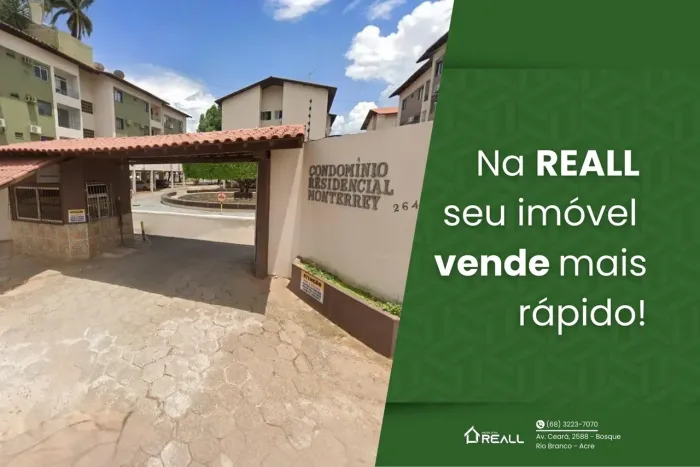 Residencial Monterrey, apartamento com 3 Quartos + 68m² total