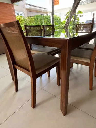 Conjunto de Mesa Saccaro com 6 cadeiras - Design Exclusivo