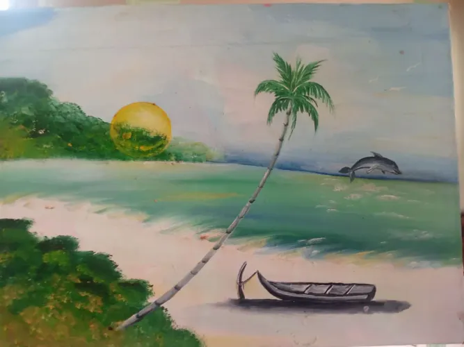 Vende-se quadro pintado a mao de tinta a óleo!