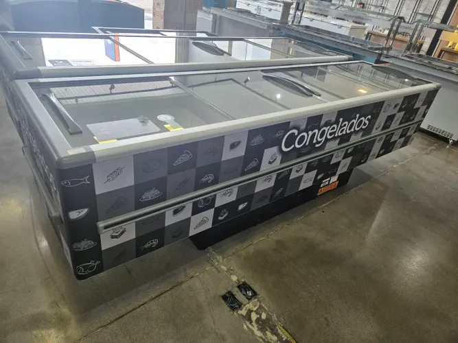 ilha para congelados vidro reto 3 metros 820L - nova