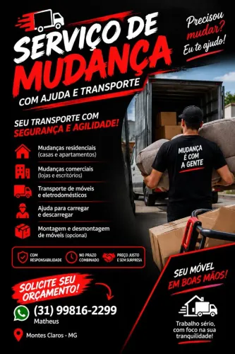 Vc precisa de ajuda pra se mudar