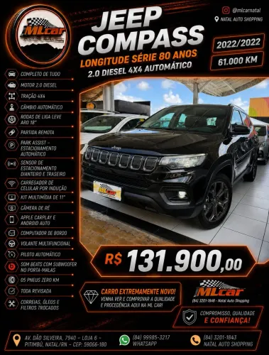 Jeep Compass TD 350 80 Anos 2.0 4X4 Die. AUT 2022