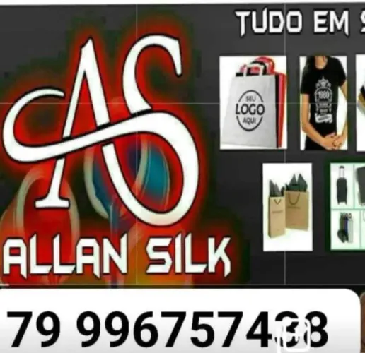 Allan Silk krem pintura em camisa bolsas brindes etc