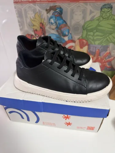 Sapatênis infantil Bibi New Way Couro Preto