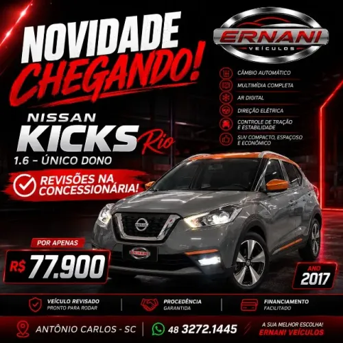 Nissan Kicks RIO 2016 1.6 16V Flexstar 5P Aut. 2017