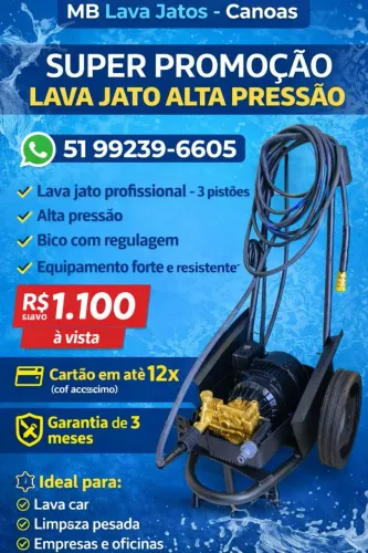 Lava jato profissional 3 pistão ideal para lavagem de carros