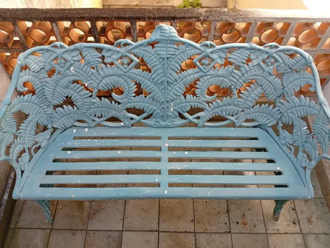 Conjunto de móveis de jardim em ferro fundido 