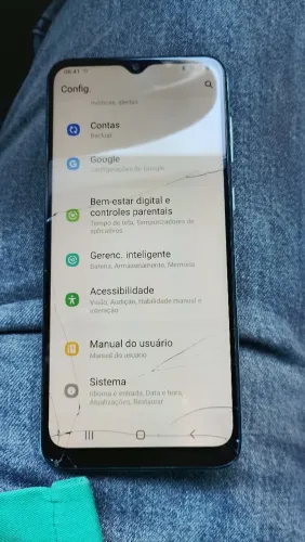 Samsung Galaxy a03 core tricado mas funciona perfeitamente tudo