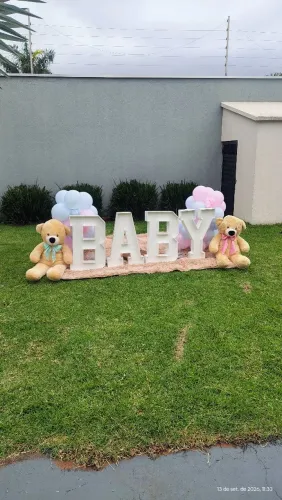 Locação de decoração para chá revelação - Letreiro BABY 60cm
