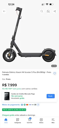 Patinete Elétrico Xiaomi 5 Plus + Banco Removível (Excelente Autonomia!)