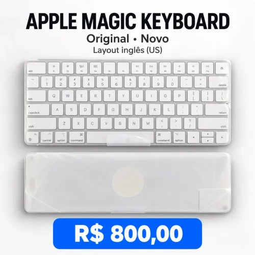Teclado Bluetooth Apple Magic Keyboard A2450 Cor De Teclado Prata E Branco