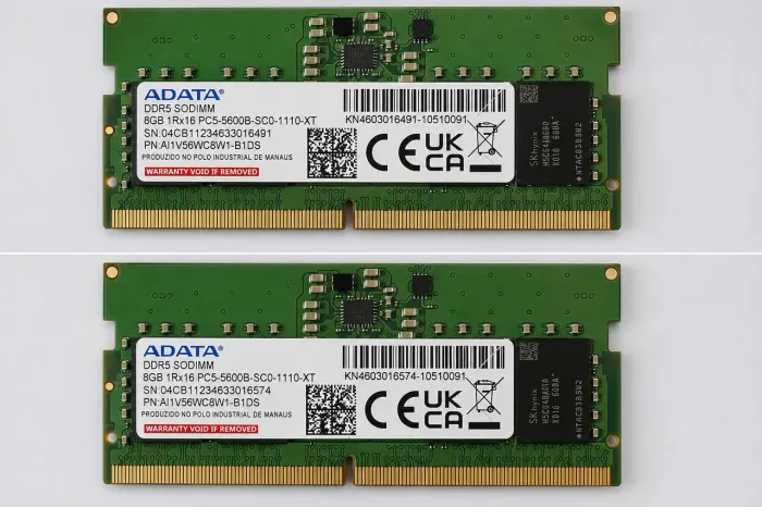 Kit 16GB DDR5 4800MHz ADATA para Notebook (2x8GB) SO-DIMM
