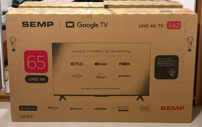Smart TV Semp 65 Polegadas 4K - Nova Lacrada