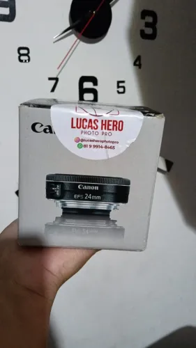 LENTE 24MM EFS 2.8 STM SEMINOVA CANON
